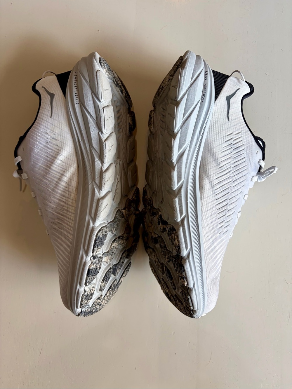 Hoka Light Grey Running Shoes size 11.5 - Picture 3 of 8